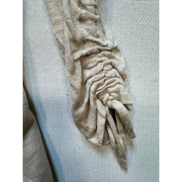 J. Jill Women's Love Linen Open Front Cardigan Long Sleeve Size M Cream - Picture 6 of 12